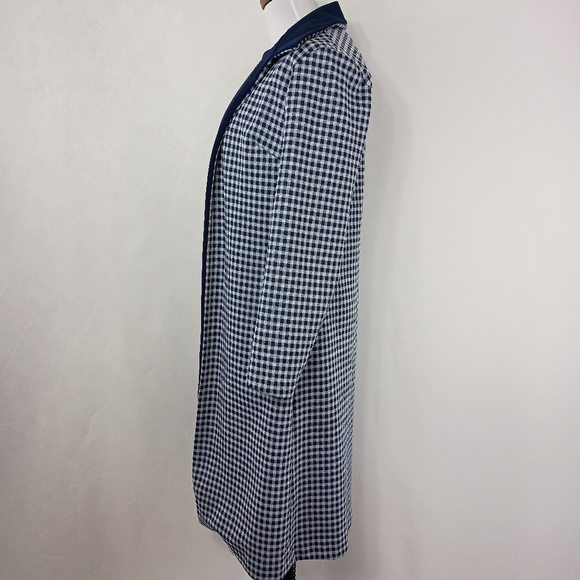 Vintage 60s Smartee Togs Women's Blue Pied De Poule Dress Jacket Combo size 12 - Picture 4 of 12